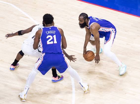 Philadelphia, Pennsylvania, United States of America, March 10th 2022: Joel Embiid (76ers 21)& xA