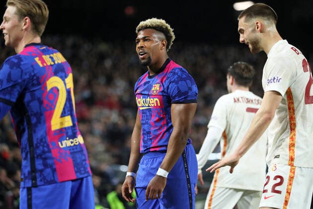 FC Barcelona, Barca v Galatasaray: Round of 16 Leg One - UEFA Europa League Adama Traore during the match between FC Barcelona and Galatasaray SK, corresponding to the first leg of the round of 16 of the UEFA Europa League, played at the Camp Nou Stadium, in Barcelona, on 10th March 2022. Barcelona Spain  Copyright: xUrbanandsportx originalFilename:urbanandsport-fcbarcel220310_npDvf.jpg