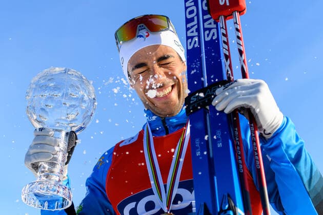 Bilder des Jahres 2022, Sport 03 März Sport Themen der Woche KW10 Sport Bilder des Tages 220311 Richard Jouve of France celebrate after the men s Cross Country Skiing sprint final during the FIS Cross-Country World Cup on March 11, 2022 in Falun. Photo: Johanna Lundberg BILDBYRAN kod JL JL0247 skidor cross-country skiing langrenn fis world cup falun men s sprint bbeng *** 220311 Richard Jouve of France celebrate after the men s Cross Country Skiing sprint final during the FIS Cross Country World Cup on March 11, 2022 in Falun Photo Johanna Lundberg BILDBYRAN kod JL JL0247 skidor cross country skiing langrenn fis world cup falun men s sprint bbeng,  Copyright: JOHANNAxLUNDBERG BB220311JL126