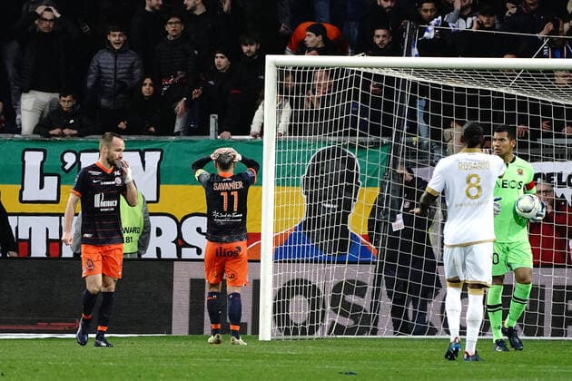 Deception - Teji Savanier (Montpellier FC) FOOTBALL : Montpellier vs OGC Nice - Ligue 1 Uber Eats - Montpellier - 12 03 2022 NorbertScanella Panoramic 