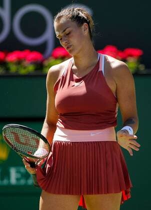 Mandatory Credit: Photo by Ella Ling Shutterstock (12845049w) Aryna Sabalenka of Belarus in action BNP Paribas Open, Tennis, Day 4, Indian Wells Tennis Garden, California, USA - 12 Mar 2022 BNP Paribas Open, Tennis, Day 4, Indian Wells Tennis Garden, California, USA - 12 Mar 2022 Copyright: xEllaxLing Shutterstockx 12845049w