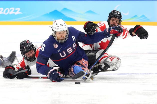 Declan Farmer (USA), MARCH 13, 2022 - Para Ice hockey, Eishockey : Final match between United States 5-0 Canada during the Beijing 2022 Paralympic Winter games, Winterspiele,Spiele, Summer games at National Indoor Stadium in Beijing, China.  (183165527)