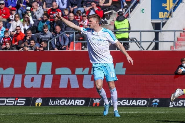 13.03.2022, Fussball, Saison 2021 2022, 2. Bundesliga, 26. Spieltag, FC Ingolstadt 04 - FC Schalke 04, Marius Bülter (FC Schalke 04) Foto: Tim Rehbein RHR-FOTO Ingolstadt Audi Sportpark Bayern Deutschland xRHR-FOTO TRx