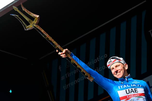 Bilder des Jahres 2022, Sport 03 März Sport Themen der Woche KW10 Photo Fabio Ferrari - LaPresse March, 13 2022 San Benedetto del Tronto (Italy) Cycling 57 th Tirreno-Adriatico Eolo 2022 - Stage 7 - San Benedetto del Tronto - San Benedetto del Tronto In the pic: POGACAR Tadej(UAE TEAM EMIRATES) winner of competition  Copyright: xFabioxFerrari LaPressex