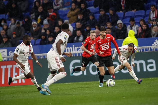 Martin Terrier (Rennes) FOOTBALL : Olympique Lyonnais vs Stade Rennais - Ligue 1 Uberteat - 13 03 2022 AurelienMorissard Panoramic 