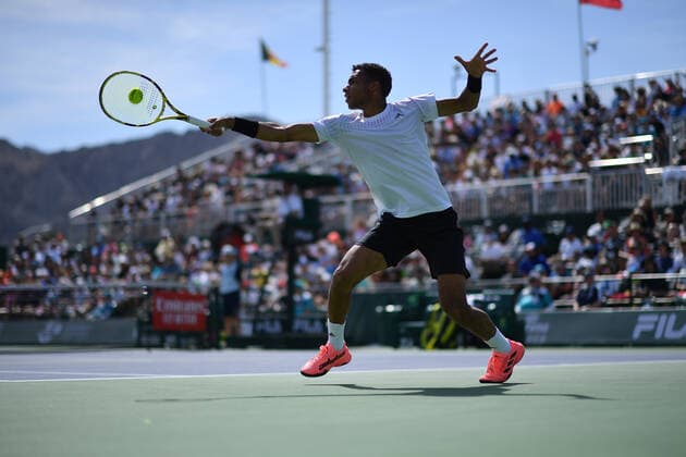 Felix Auger Aliassime (Can) TENNIS : BNP Paribas Open 2022 - 13 03 2023 AntoineCouvercelle Panoramic 