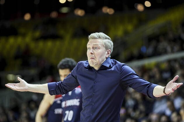 Touvi Lassi (Coach SIG Strasbourg) SIG Strasbourg vs Falco Szombathely. Basketball Champions League - 14-03-2022 ElyxandroCegarra Panoramic 