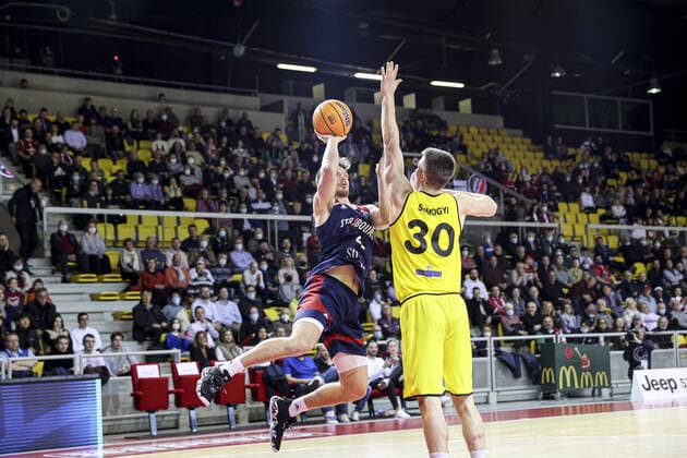 Jean Baptiste Maille 23 SIG Strasbourg vs Falco Szombathely. Basketball Champions League - 14-03-2022 ElyxandroCegarra Panoramic 
