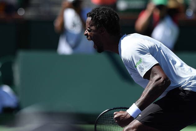 Gael Monfils defeated world number 1 Daniil Medvedev TENNIS : BNP Paribas Open 2022 - 14 03 2023 AntoineCouvercelle Panoramic 