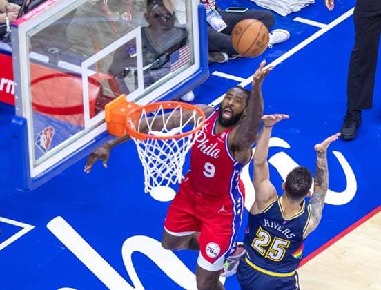 Sport Bilder des Tages Philadelphia, Pennsylvania, United States of America, March 14th 2022: DeAndre Jordan (76ers 9)& xA