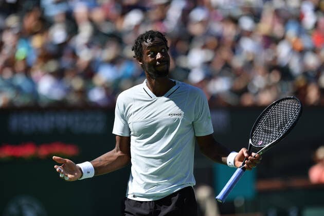 Gael Monfils defeated world number 1 Daniil Medvedev TENNIS : BNP Paribas Open 2022 - 14 03 2023 AntoineCouvercelle Panoramic 