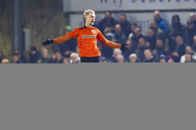 Katwijk , 15-03-2022 , Sportpark Nieuw Zuid , Jack s League Dutch Tweede Divisie Football , season 2021 2022 , Quick Boys vs Katwijk , Katwijk player Killian van Mil Quick Boys - Katwijk  x15754474x Copyright: