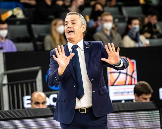 Porfirio Fisac (CB Gran Canaria, Head Coach) GER, Ratiopharm Ulm vs. Gran Canaria, 7DAYS Eurocup Basketball, 15.Spieltag, 15.03.2022 Ratiopharm Ulm vs. Gran Canaria, 7 Days Eurocup Basketball, 15.Spieltag Neu-Ulm Copyright: xEibner-Pressefoto RogerxBuerkex EP_EER