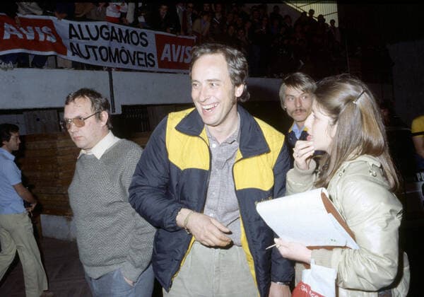 Anders Kullang (SWE) Opel Ascona 400 Gr4 Opel Euro Handler Team speak wiyh a journalist Copyright: xxx