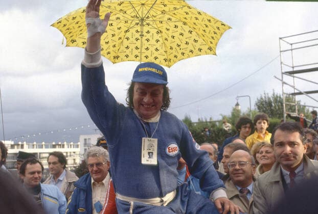 Jean Luc Therier (FRA) Porsche 911 Sc Gr4 Team Esso Almeras Freres 1st position celebrate podium Ajaccio France Copyright: xxx
