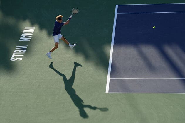 Andrey Rublev (Rus) TENNIS : BNP Paribas Open 2022 - 16 03 2023 AntoineCouvercelle Panoramic 