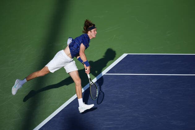 Andrey Rublev (Rus) TENNIS : BNP Paribas Open 2022 - 16 03 2023 AntoineCouvercelle Panoramic 