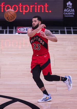 March 16, 2022, Los Angeles, California, USA: Fred VanVleet 23 of the Toronto Raptors during their NBA, Basketball Herren, USA game against the Los Angeles Clippers on Wednesday March 16, 2022 at the Crypto.com Arena in Los Angeles, California. Clippers lose to Raptors, 100-103. ARIANA RUIZ PI Los Angeles USA - ZUMAp124 20220316_zaa_p124_027 Copyright: xArianaxRuizx