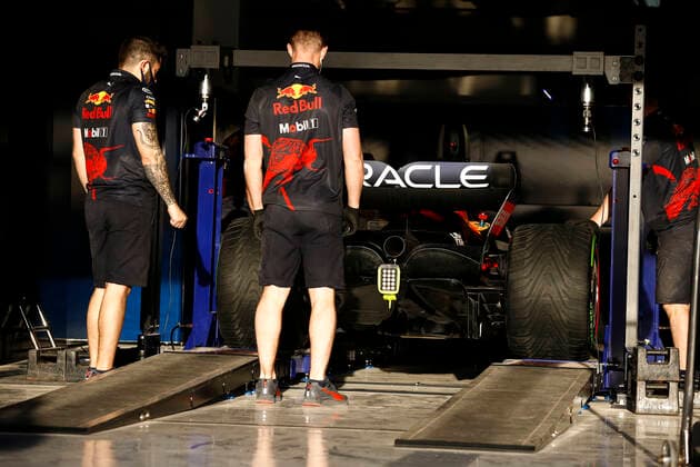 Red Bull Racing RB18, F1 Grand Prix of Bahrain at Bahrain International Circuit on March 17, 2022 in Sakhir, Bahrain. (Photo by HOCH ZWEI) Sakhir Bahrain