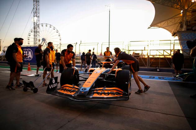 McLaren MCL36, F1 Grand Prix of Bahrain at Bahrain International Circuit on March 17, 2022 in Sakhir, Bahrain. (Photo by HOCH ZWEI) Sakhir Bahrain