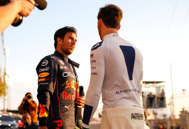 11 Sergio Perez (MEX, Oracle Red Bull Racing), 10 Pierre Gasly (FRA, Scuderia AlphaTauri), F1 Grand Prix of Bahrain at Bahrain International Circuit on March 17, 2022 in Sakhir, Bahrain. (Photo by HOCH ZWEI) Sakhir Bahrain