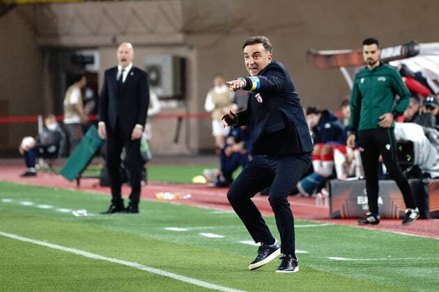 Carlos Carvalhal (entraineur de Braga) FOOTBALL : AS Monaco vs Braga - 8 eme de finale retour Europa League - Monaco - 17 03 2022 NorbertScanella Panoramic 