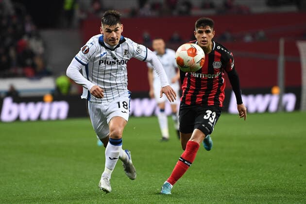 Leverkusen, Germany - 17 March 2022: Ruslan Malinovskyi. The match of UEFA Europa League Bayer Leverkusen vs Atalanta Bergamo Copyright: xVITALIIxKLIUIEVx
