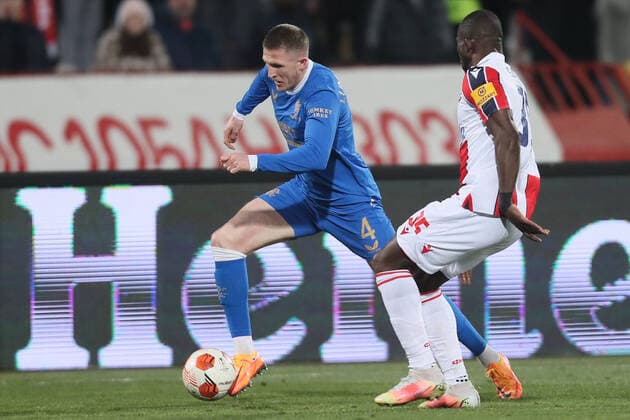 Rangers John Lundstram football Crvena zvezda Red star vs Glasgow Rangers UEFA Europa League match, Rajko Mitic stadium, Belgrade 17.03.2022. Photo: Marko Metlas MN PRESS MarkoxMetlas 