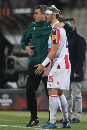 Red Star s Aleksandar Dragovic football Crvena zvezda Red star vs Glasgow Rangers UEFA Europa League match, Rajko Mitic stadium, Belgrade 17.03.2022. Photo: Marko Metlas MN PRESS MarkoxMetlas 