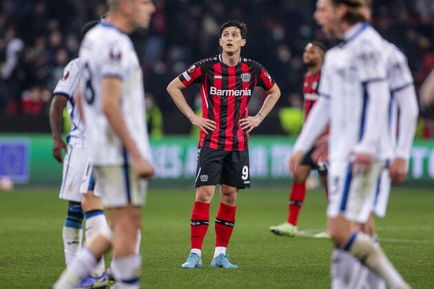 17.03.2022, Fussball, Saison 2021 2022, UEFA Europa League, Achtelfinale, Rückspiel, Runde 2 2, Bayer Leverkusen - Atalanta Bergamo, Serdar Azmoun (Bayer 04 Leverkusen), Foto: Dennis Ewert RHR-FOTO xRHR-FOTO DEx