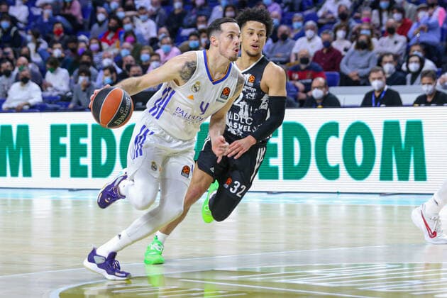 17th March 2022; Wizink Center; Madrid, Spain; Turkish Airlines Euroleague Basketball; Spain, Real Madrid vs LDLC Asvel Villeurbanne; Thomas Heurtel (Madrid) Madrid Spain Basketball Copyright: xAlbaxPachecox xAgenciaxLOFx