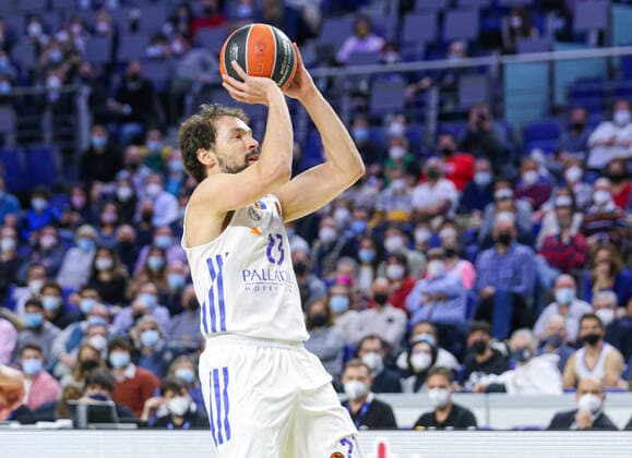 17th March 2022; Wizink Center; Madrid, Spain; Turkish Airlines Euroleague Basketball; Spain, Real Madrid vs LDLC Asvel Villeurbanne; Sergio Llull (Madrid) Madrid Spain Basketball Copyright: xAlbaxPachecox xAgenciaxLOFx