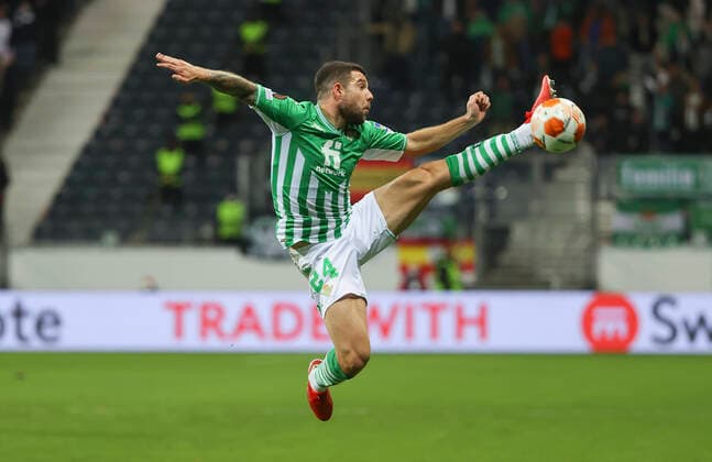17.03.2022, Fussball UEFA Europa League, Eintracht Frankfurt - Real Betis Sevilla, emonline, emspor, v.l., Aitor Ruibal (Real Betis Sevilla) DFL DFB REGULATIONS PROHIBIT ANY USE OF PHOTOGRAPHS AS IMAGE SEQUENCES AND OR QUASI-VIDEO. xdcx Copyright: HMBxMedia