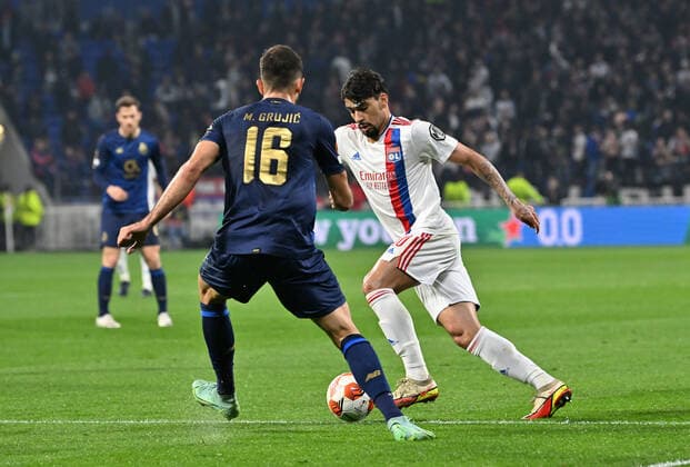 Lucas Paqueta (lyon) FOOTBALL: Olympique Lyonnais vs FC Porto - Ligue Europa - 17 03 2022 FredericChambert Panoramic 