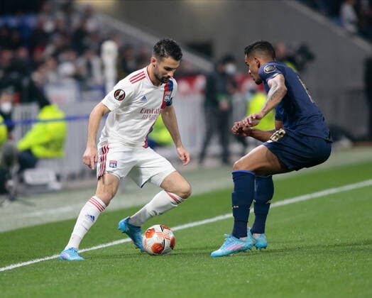 March 17, 2022, Lyon, France: Leo Dubois of Olympique Lyonnais during the UEFA Europa League, Round of 16, 2nd leg football match between Olympique Lyonnais (Lyon) and FC Porto on March 17, 2022 at Groupama stadium in Decines-Charpieu near Lyon, France. football Europa League match - Olympique Lyonnais vs FC Porto, Lyon, France  - ZUMAl164 20220317_zsa_l164_112 Copyright: xNderimxKacelix
