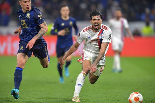 Lucas Paqueta (lyon) FOOTBALL: Olympique Lyonnais vs FC Porto - Ligue Europa - 17 03 2022 FredericChambert Panoramic 