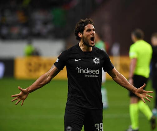 Goncalo Paciencia fotografiert am 17.3.22 in Frankfurt beim Fußball Europa League Spiel Eintracht Frankfurt gegen Betis Sevilla. (DFL DFB REGULATIONS PROHIBIT ANY USE OF PHOTOGRAPHS as IMAGE SEQUENCES and or QUASI-VIDEO)