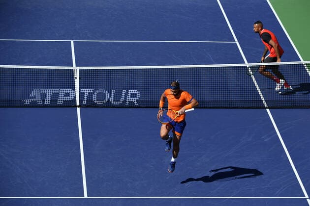 Rafael Nadal (Esp) vs Nick Kyrgios TENNIS : BNP Paribas Open 2022 - 17 03 2023 AntoineCouvercelle Panoramic 