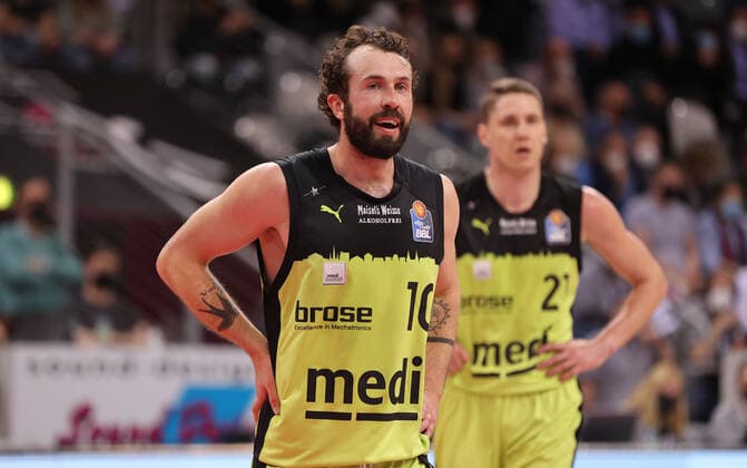 Bonn, Deutschland 18.03.2022, Telekom Dome, Basketball Bundesliga, 26. Spieltag, BBL, Telekom Baskets Bonn vs Medi Bayreuth, Bastian Doreth (Bayreuth)