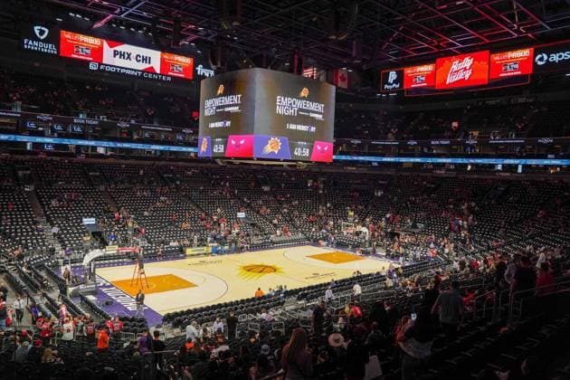 Phoenix, Arizona, March 18th 2022: General View inside of Footprint Center during the National Basketball Association game between the Chicago Bulls and the Phoenix Suns at Footprint Center in Phoenix, Arizona. Edwin Rodriguez SPP Chicago Bulls v Phoenix Suns - NBA, Basketball Herren, USA - Footprint Center 