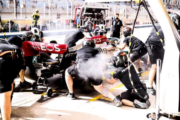 63 George Russell (GBR, Mercedes-AMG Petronas F1 Team), F1 Grand Prix of Bahrain at Bahrain International Circuit on March 19, 2022 in Sakhir, Bahrain. (Photo by HOCH ZWEI) Sakhir Bahrain
