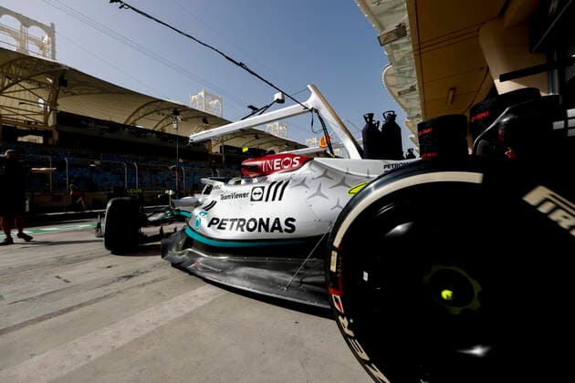 44 Lewis Hamilton (GBR, Mercedes-AMG Petronas F1 Team), F1 Grand Prix of Bahrain at Bahrain International Circuit on March 19, 2022 in Sakhir, Bahrain. (Photo by HOCH ZWEI) Sakhir Bahrain