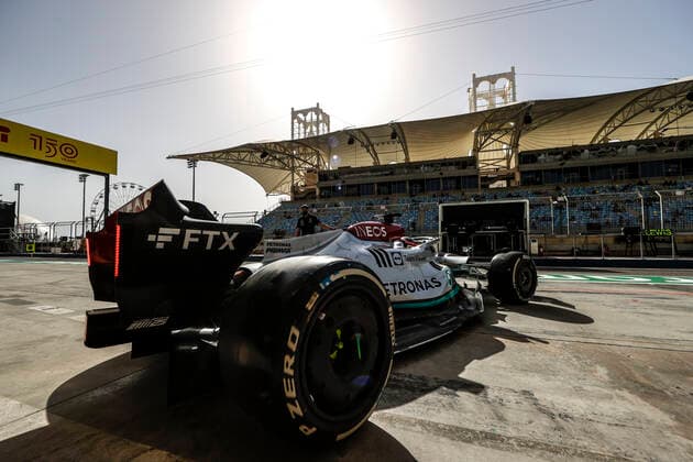 63 George Russell (GBR, Mercedes-AMG Petronas F1 Team), F1 Grand Prix of Bahrain at Bahrain International Circuit on March 19, 2022 in Sakhir, Bahrain. (Photo by HOCH ZWEI) Sakhir Bahrain
