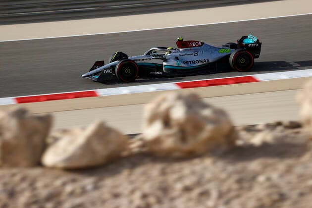 44 Lewis Hamilton (GBR, Mercedes-AMG Petronas F1 Team), F1 Grand Prix of Bahrain at Bahrain International Circuit on March 19, 2022 in Sakhir, Bahrain. (Photo by HOCH ZWEI) Sakhir Bahrain