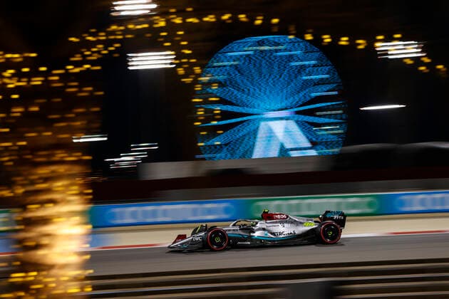 44 Lewis Hamilton (GBR, Mercedes-AMG Petronas F1 Team), F1 Grand Prix of Bahrain at Bahrain International Circuit on March 19, 2022 in Sakhir, Bahrain. (Photo by HOCH ZWEI) Sakhir Bahrain
