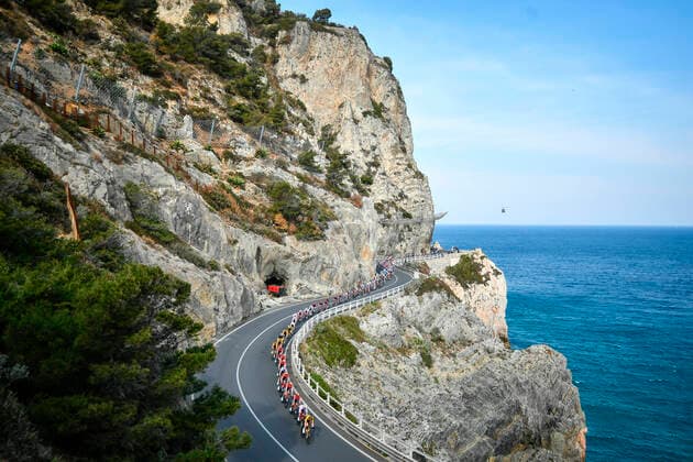 Bilder des Jahres 2022, Sport 03 März Sport Themen der Woche KW11 Sport Bilder des Tages Photo LaPresse - Fabio Ferrari March, 19 2022 Milano (Italy) Cycling 113 Edition Milano Sanremo - from Milan to Sanremo - 293 km In the pic:landscape  Copyright: xLaPresse xFabioxFerrarix
