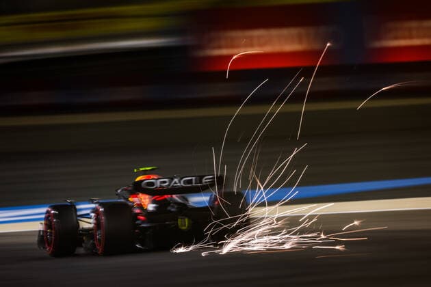 PEREZ Sergio (mex), Red Bull Racing RB18, action during the Formula 1 Gulf Air Bahrain Grand Prix 2022, 1st round of the 2022 FIA Formula One World Championship, WM, Weltmeisterschaft on the Bahrain International Circuit, from March 18 to 20, 2022 in Sakhir, Bahrain - F1 - BAHRAIN GRAND PRIX 2022 DPPI Panoramic  20220319_G00D8890
