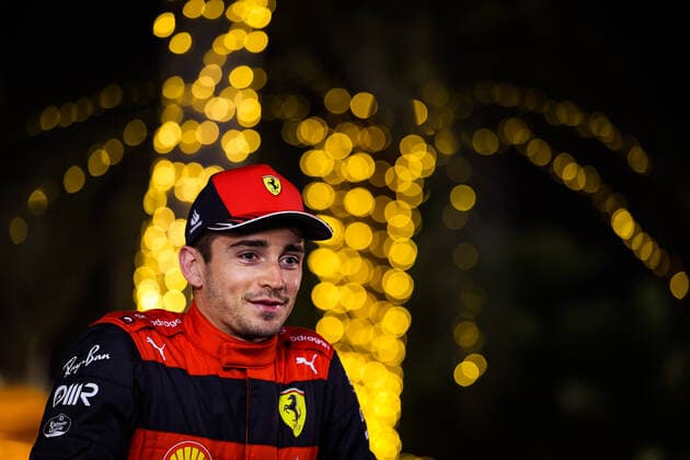 LECLERC Charles (mco), Scuderia Ferrari F1-75, portrait during the Formula 1 Gulf Air Bahrain Grand Prix 2022, 1st round of the 2022 FIA Formula One World Championship, WM, Weltmeisterschaft on the Bahrain International Circuit, from March 18 to 20, 2022 in Sakhir, Bahrain - F1 - BAHRAIN GRAND PRIX 2022 DPPI Panoramic  20220319_GOOD8222