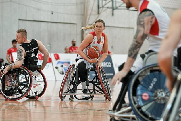 1. Rollstuhl Basketball-Bundesliga, RBC Koeln99ers vs. Rhine River Rhinos, 19.03.2022 Hillevi Hansson (RBC Koeln99ers 4), 1. Rollstuhl Basketball-Bundesliga, RBC Koeln99ers vs. Rhine River Rhinos am 19.03.2022 in Sporthalle Bergischer Ring, in Koeln (Nordrhein-Westfalen) Copyright: xBEAUTIFULxSPORTS Mueller-Laschetx