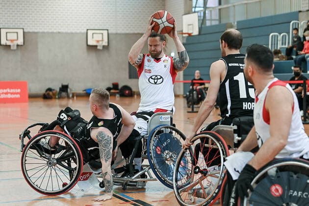1. Rollstuhl Basketball-Bundesliga, RBC Koeln99ers vs. Rhine River Rhinos, 19.03.2022 Joe Bestwick (RBC Koeln99ers 8), 1. Rollstuhl Basketball-Bundesliga, RBC Koeln99ers vs. Rhine River Rhinos am 19.03.2022 in Sporthalle Bergischer Ring, in Koeln (Nordrhein-Westfalen) Copyright: xBEAUTIFULxSPORTS Mueller-Laschetx